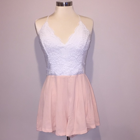 Tea n Cup Pants - Tea & cup lace criss cross back romper